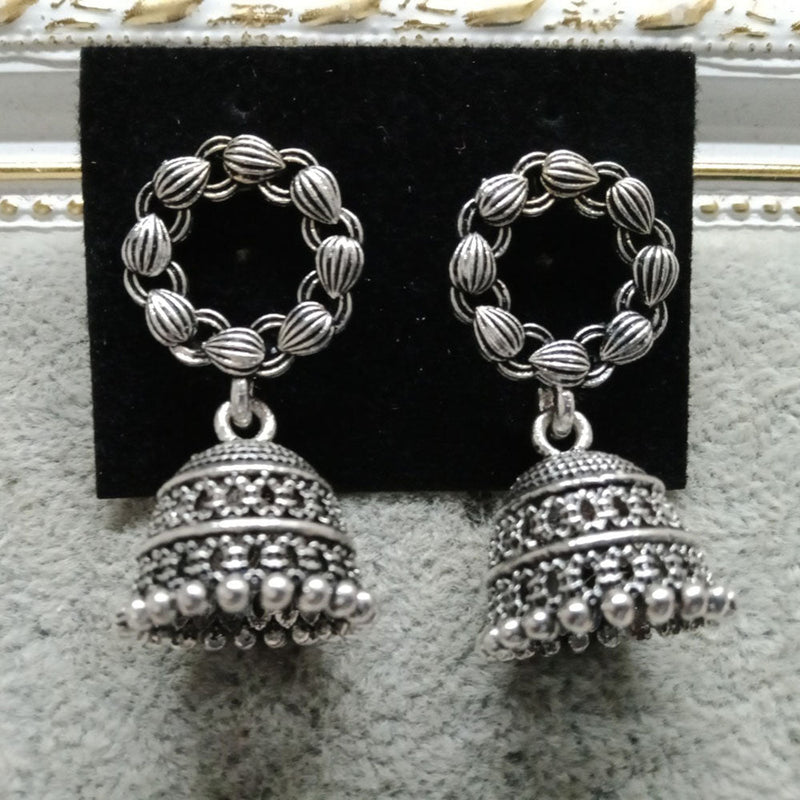 Darshana Jewels Oxidised Plated Pack Of 24  Jhumki Earrings - TAHEAR48