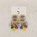 Dhwani Royal Austrian Stone Beads And Pearl Statement Dangler Earrings