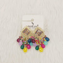 Dhwani Royal Austrian Stone Beads And Pearl Statement Dangler Earrings