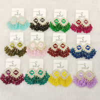 Dhwani Royal Austrian Stone Beads And Pearl Statement Dangler Earrings