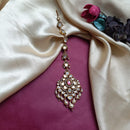 Arham Gold Plated Polki Kundan And Pearl Beads Maangtikka