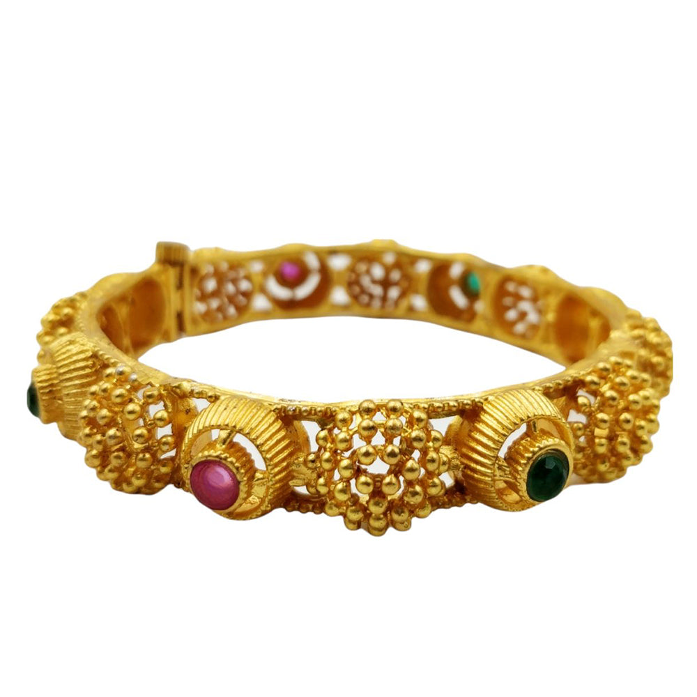 Choice Gold Plated Pota Stone Bangles Set