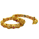 Choice Gold Plated Pota Stone Bangles Set