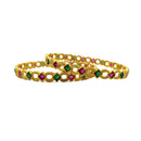 Choice Gold Plated Pota Stone Bangles Set