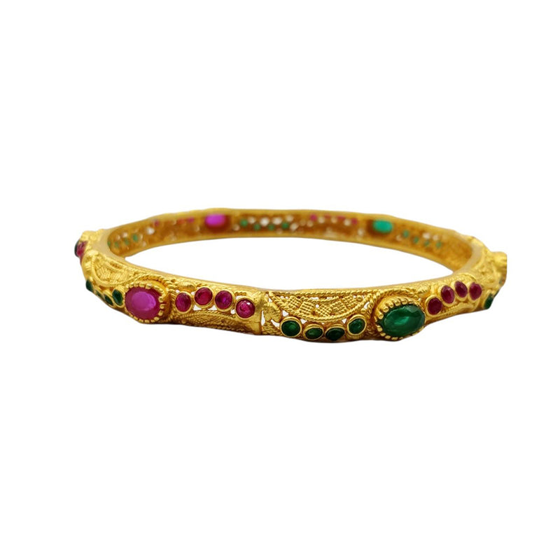 Choice Gold Plated Pota Stone Bangles Set