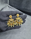 LAFZ Traditional Gold-Tone Temple Earrings