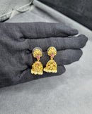 LAFZ Temple Vedic Bloom Gold Temple Jhumkas