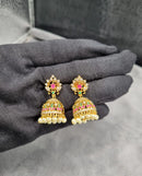 LAFZ Heritage Emerald Temple Jhumkas