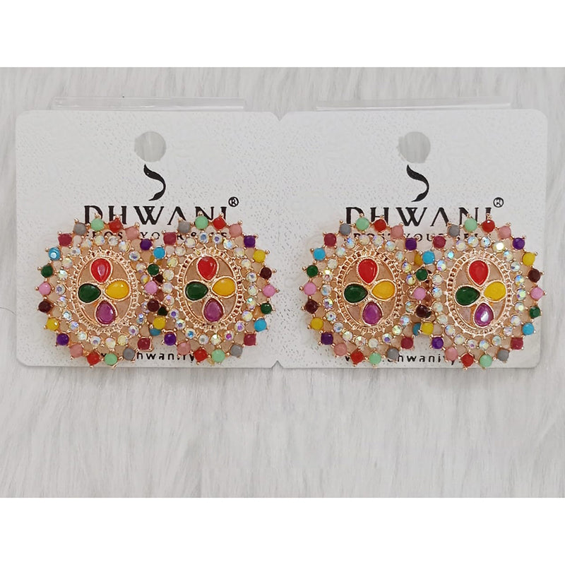 Dhwani Gold Plated Austrian Stone Studs Earrings