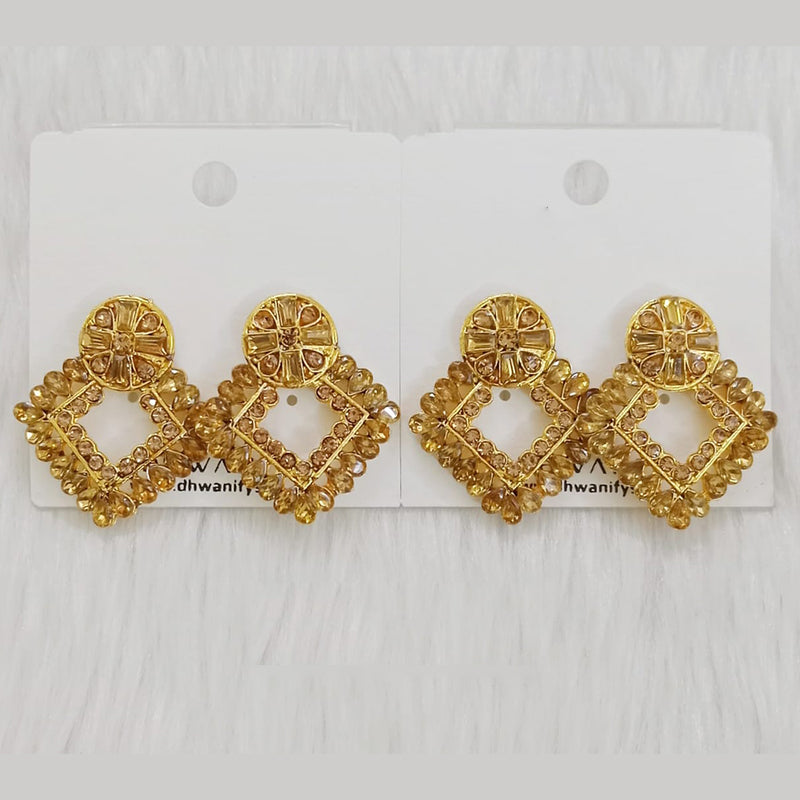 Dhwani Gold Plated Austrian Stone Studs Earrings