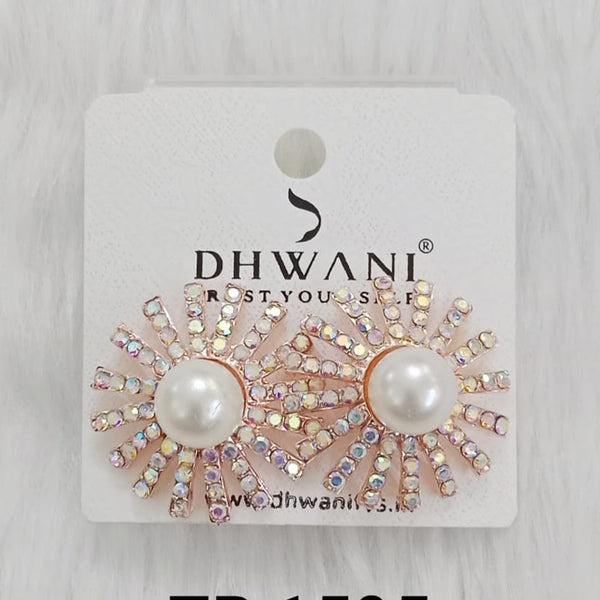 Dhwani Rose Gold Plated Austrian Stone Studs Earrings