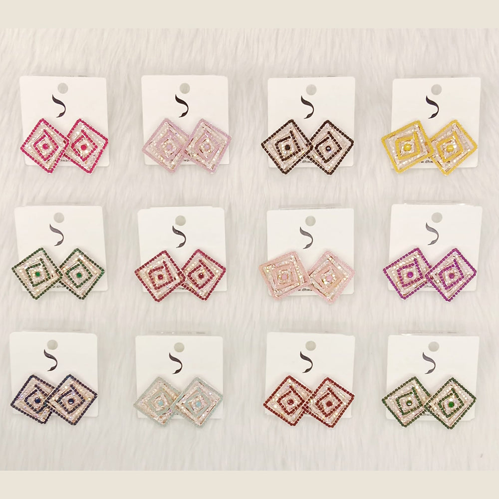 Dhwani Minimal Austrian Stone Stud Earrings 