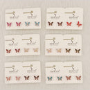 Dhwani Minimal Austrian Stone Butterfly Shape Stud Earrings 