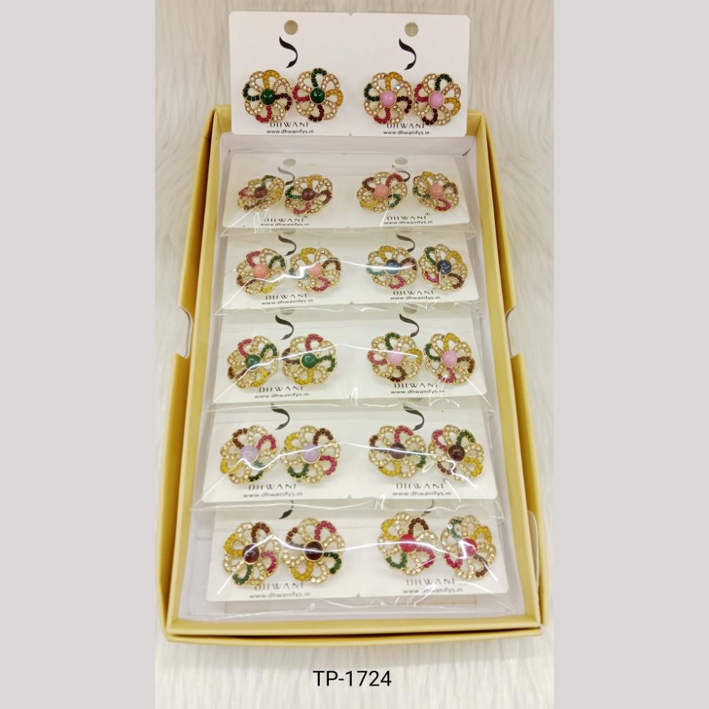 Dhwani Trendy Multicolor Austrian Stone Stud Earrings