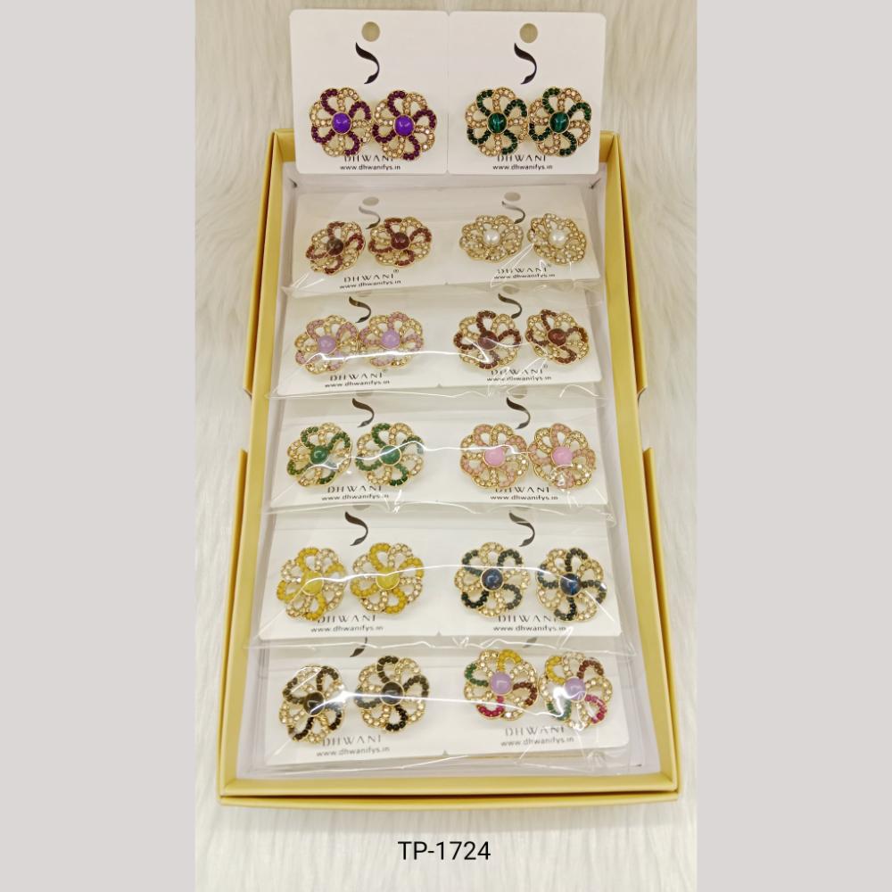 Dhwani Trendy Multicolor Austrian Stone Stud Earrings