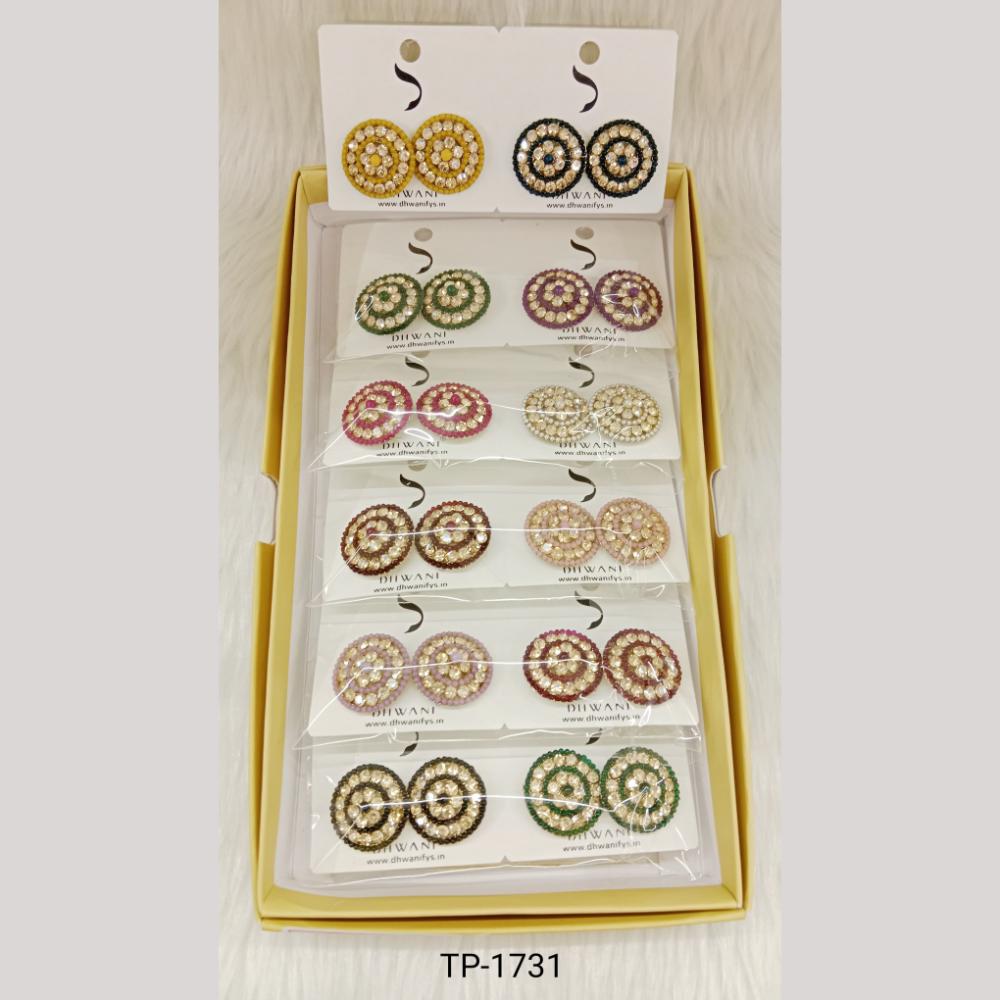 Dhwani Trendy Multicolor Austrian Stone Stud Earrings
