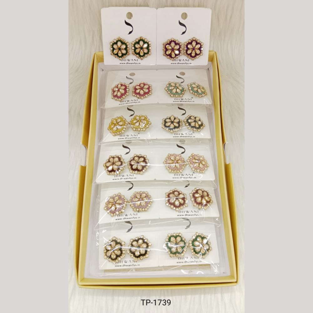 Dhwani Trendy Multicolor Austrian Stone Stud Earrings