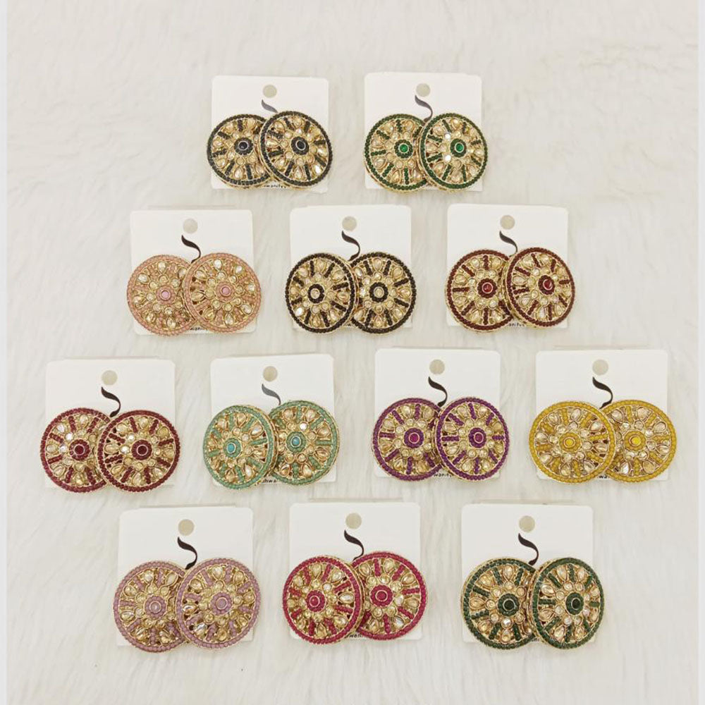 Dhwani Gold Plated Crystal And Pearl Studs Earrings