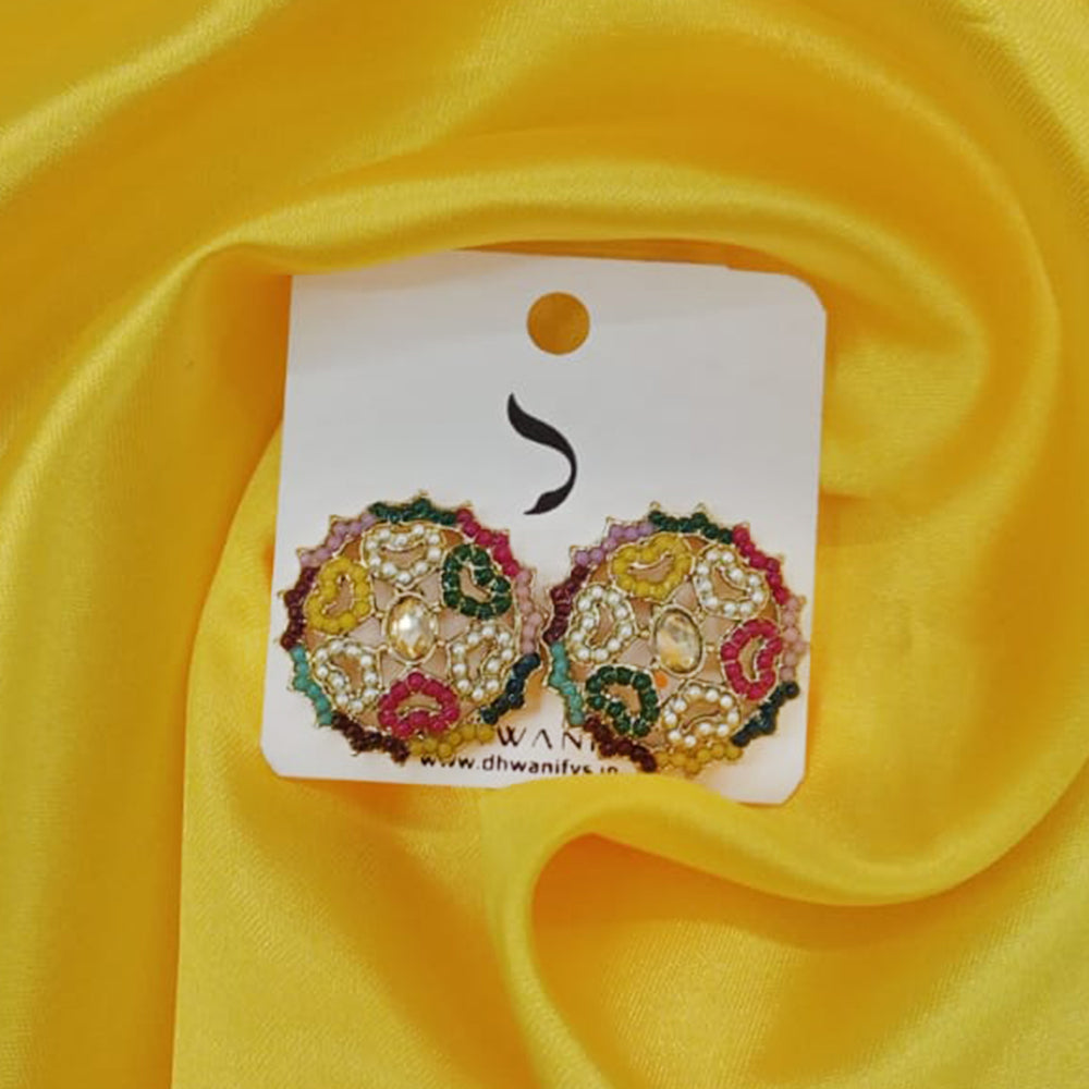 Dhwani Gold Plated Austrian Stone Studs Earrings