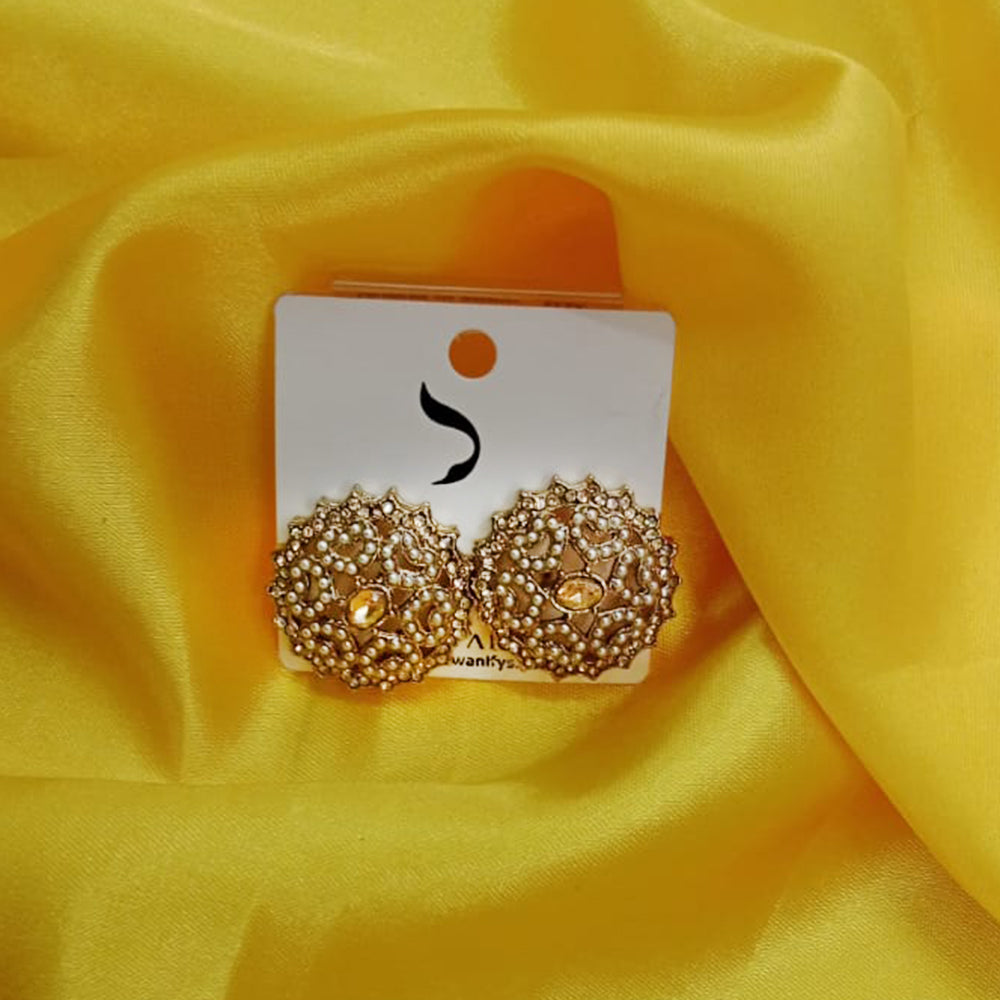 Dhwani Gold Plated Austrian Stone Studs Earrings