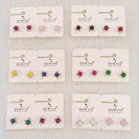 Dhwani Minimal Austrian Stone Stud Earrings 