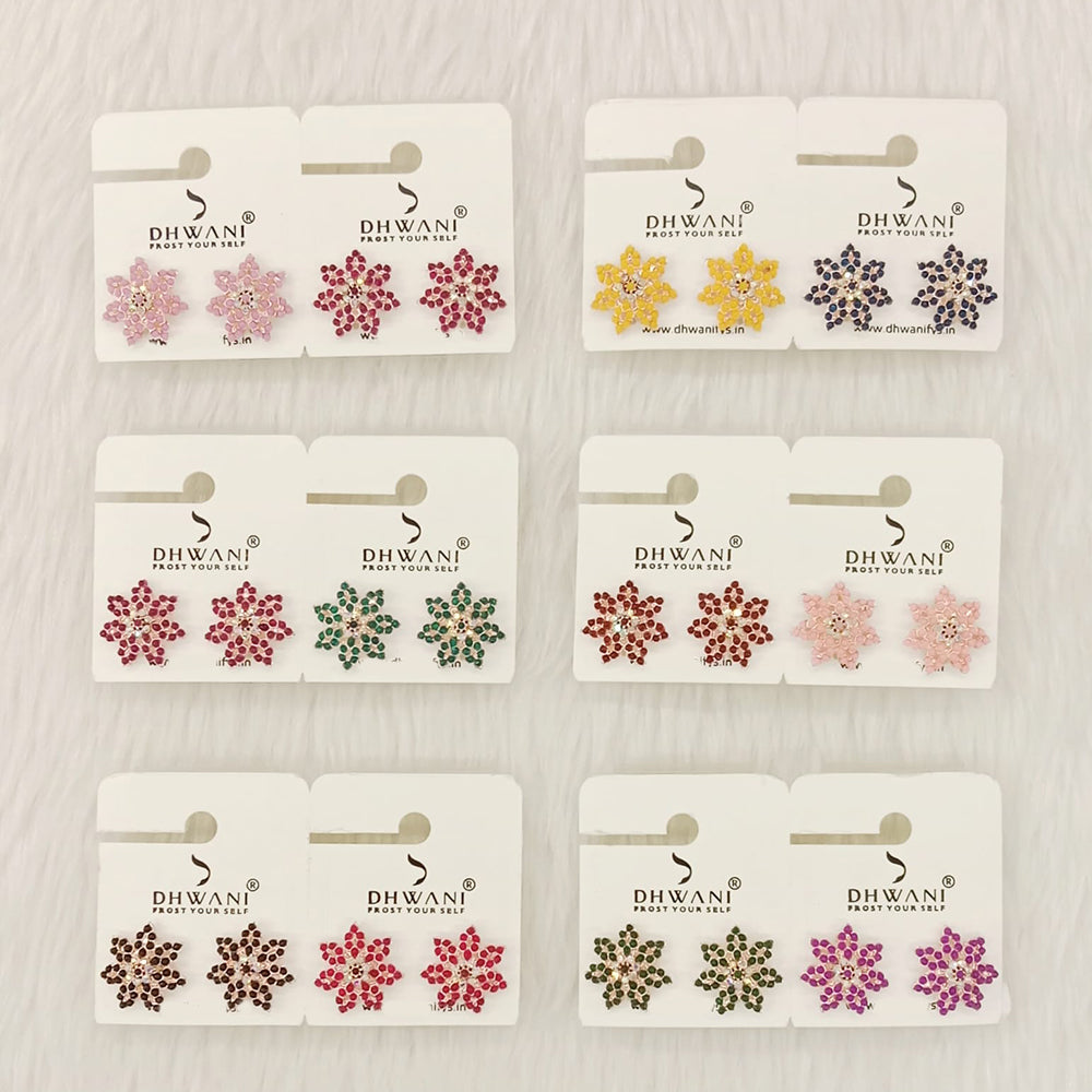 Dhwani Minimal Austrian Stone Stud Earrings