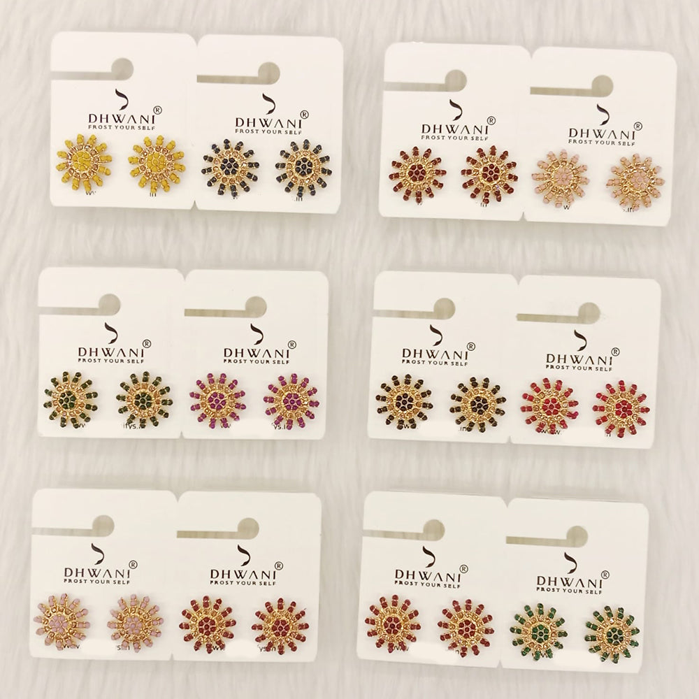 Dhwani Minimal Austrian Stone Stud Earrings