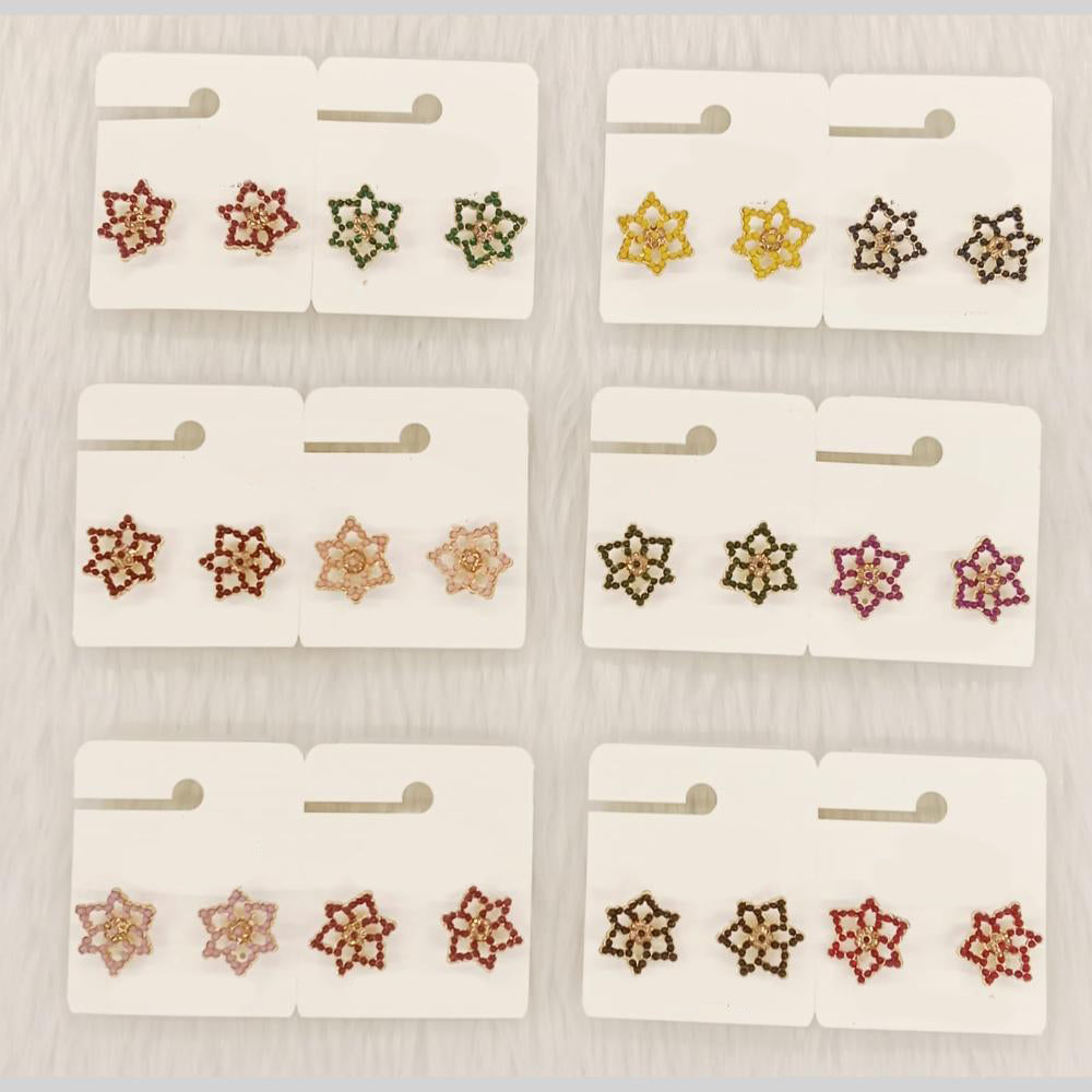 Dhwani Minimal Austrian Stone Stud Earrings