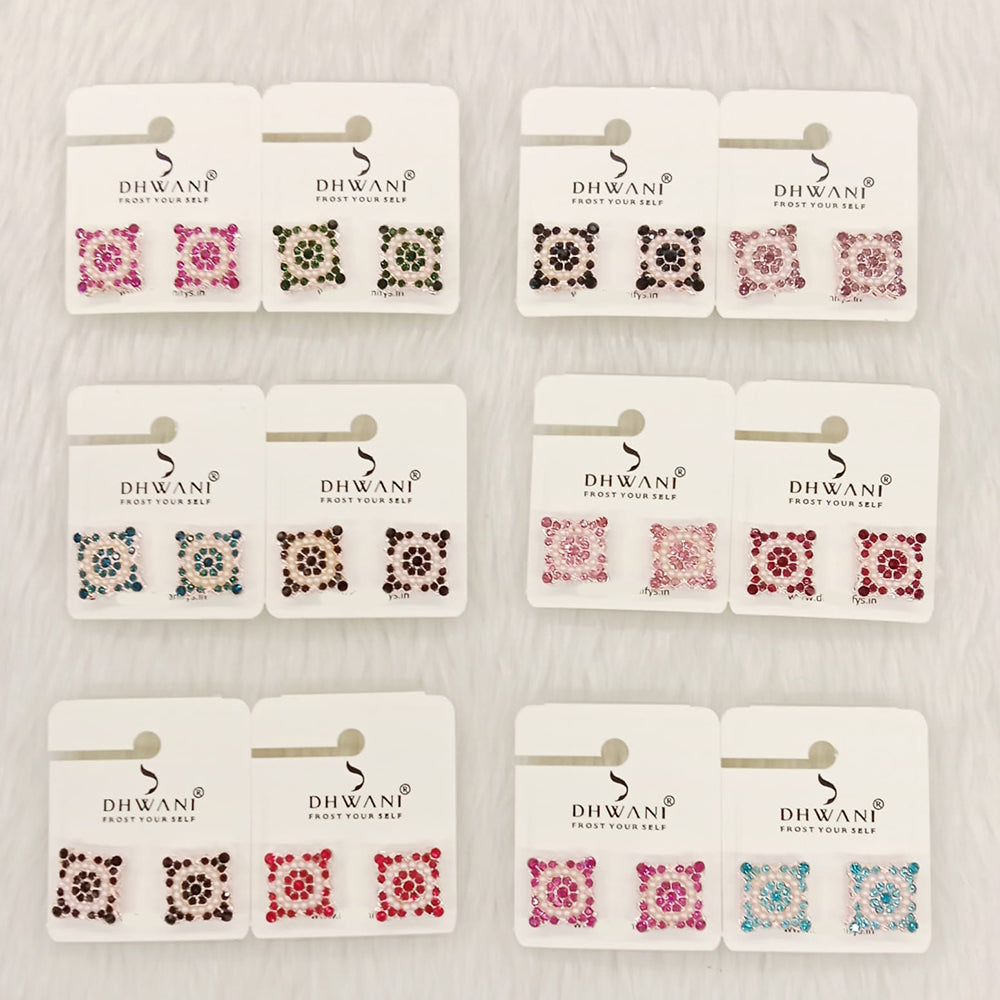 Dhwani Minimal Austrian Stone Stud Earrings