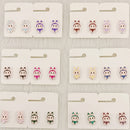 Dhwani Cartoon Style Colorful Labobo Meenakari Studs Earrings