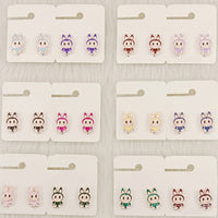 Dhwani Cartoon Style Colorful Labobo Meenakari Studs Earrings