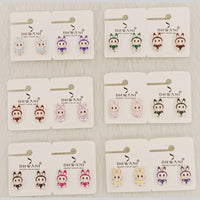 Dhwani Cartoon Style Colorful Labubu Meenakari Studs Earrings