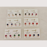 Dhwani Glamorous Crystal Stone And Minimalist Austrian Ear Stud Earrings