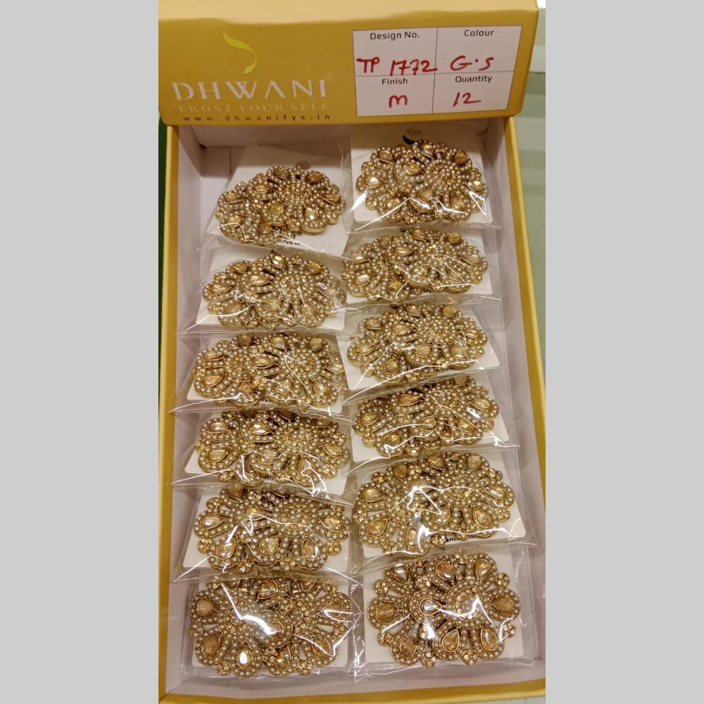 Dhwani Gold Plated Crystal Stone Studs Earrings