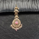 Arham Gold Plated Polki Kundan And Pearl Beads Maangtikka