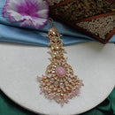 Arham Gold Plated Polki Kundan And Pearl Beads Maangtikka 