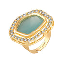Mahi Traditional Necklace Set Adjustale Finger Ring with Blue Kundan & Crystals for Women (VNCJ4005)