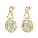 Mahi Traditional Necklace Set Adjustale Finger Ring with Blue Kundan & Crystals for Women (VNCJ4005)