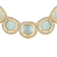 Mahi Traditional Necklace Set Adjustale Finger Ring with Blue Kundan & Crystals for Women (VNCJ4005)