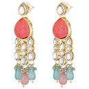 Mahi Traditional Necklace Set Adjustale Finger Ring with Multicolor Kundan & Crystals for Women (VNCJ4011)