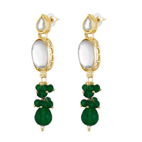 Mahi Traditional Necklace Set Adjustale Finger Ring with Multicolor Kundan for Women (VNCJ4020)