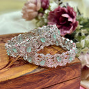 Wedding Chuda Silver Plated American Diamond Bangles Set