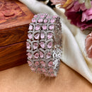 Wedding Chuda Silver Plated American Diamond Bangles Set