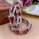 Wedding Chuda Silver Plated American Diamond Bangles Set