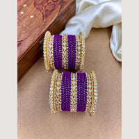 Wedding Chuda Gold Plated Kundan Bangles Set