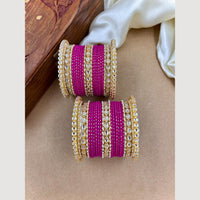 Wedding Chuda Gold Plated Kundan Bangles Set