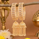 Wedding Chuda Gold Plated Crystal Stone And Pearl Bangles Set