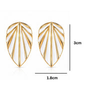 Etnico Fashion Gold Plated Anti Tarnish Leaf Design Stud Earrings for Women & Girls Lightweight Fashion Jewellery (WE002W)