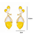 Etnico Fashion Gold Plated Anti Tarnish Floral Bud Design Drop Earrings Lightweight Fashion Jewellery for Women & Girls (WE003Y)