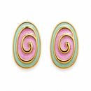Etnico Fashion Gold Plated Anti Tarnish Spiral Design Stud Earrings for Women & Girls Lightweight Fashion Jewellery (WE005Mul)